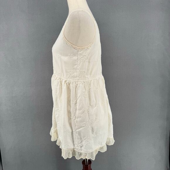 Rose Marie Designs Tunic Mini Dress Small White Embroidered Lace Cottagecore - Picture 4 of 15